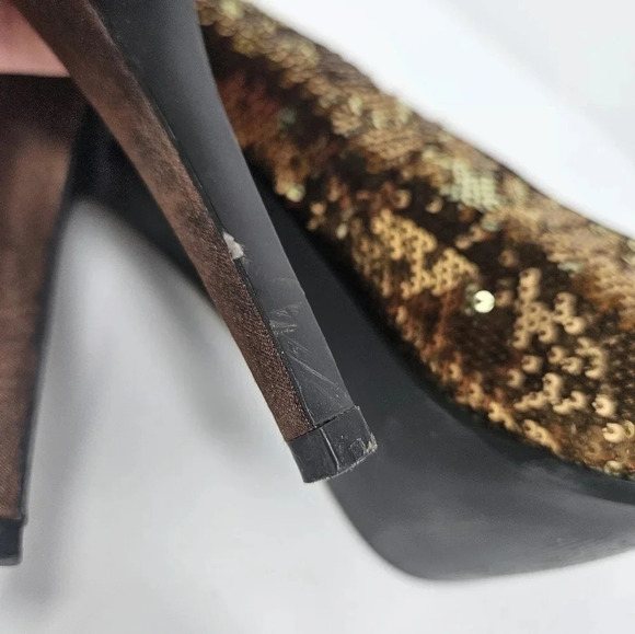 Chinese Laundry Ladybug Sequin Opened Toe Stillettos - Picture 9 of 11